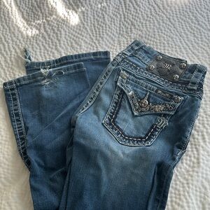 Miss Me Boot Cut Jeans with Embellished Pockets